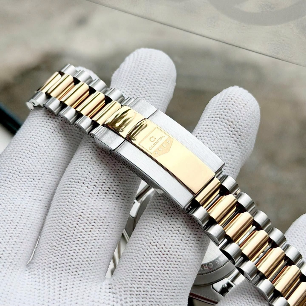 Đồng Hồ Nam Carnival 8239G-CH-NN Automatic Demi Vàng Hồng Size 38mm Chính Hãng