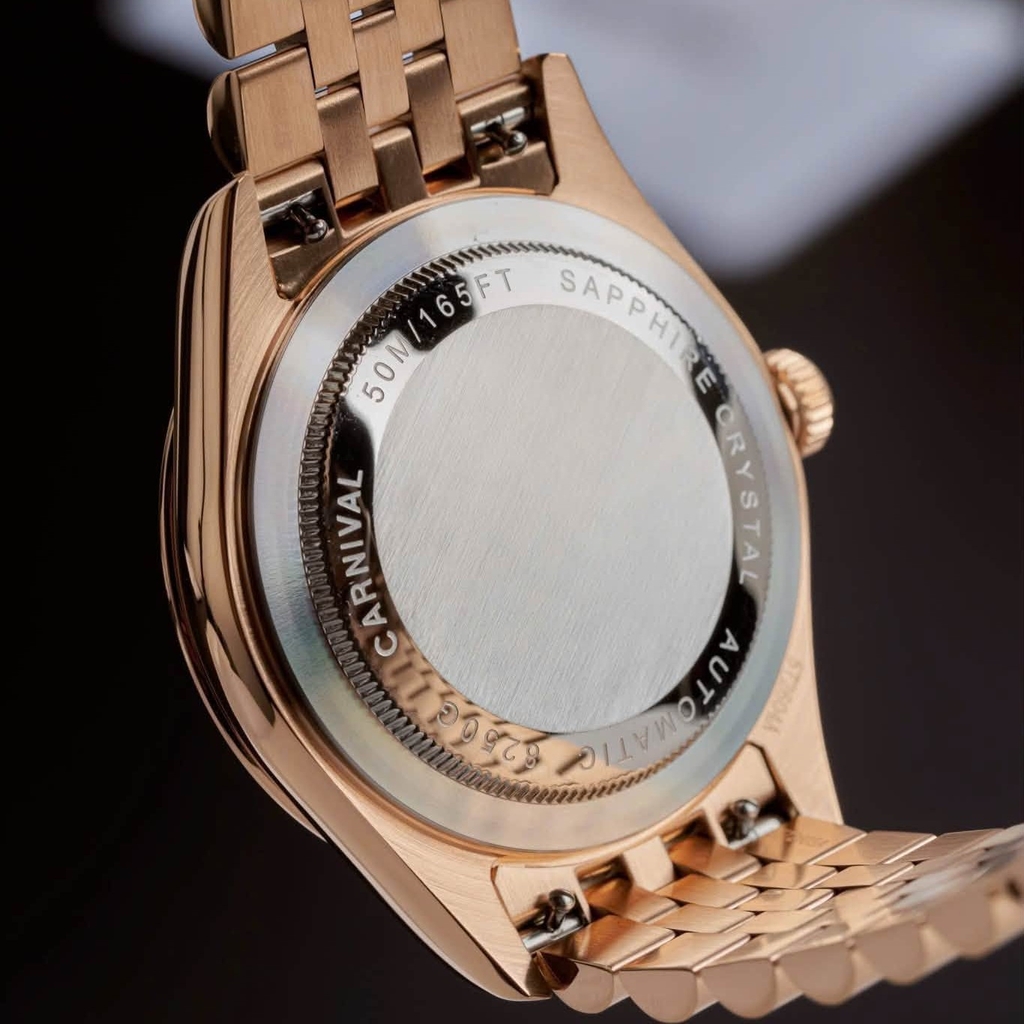 Đồng Hồ Nam Carnival 8250G-VH-NN Automatic Dây Thép Màu Vàng Hồng Size 38mm