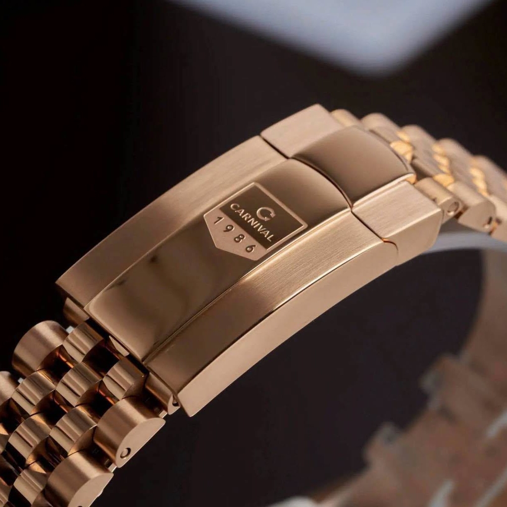 Đồng Hồ Nam Carnival 8250G-VH-NN Automatic Dây Thép Màu Vàng Hồng Size 38mm