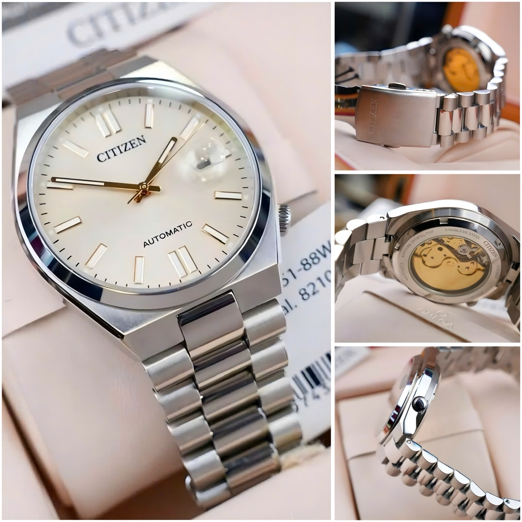 Đồng Hồ Nam Citizen Tsuyosa Automatic Mechanical Beige NJ0151-88W Size 40mm