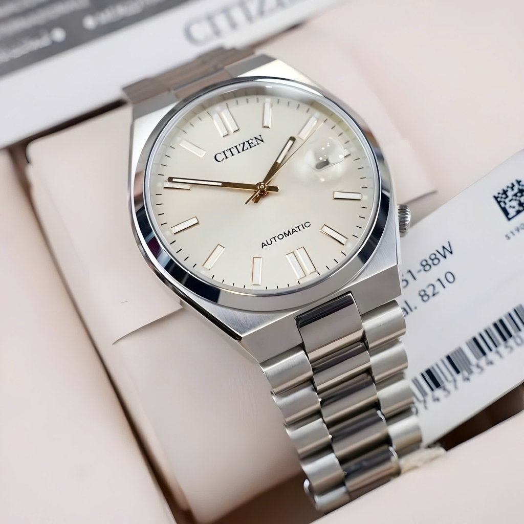Đồng Hồ Nam Citizen Tsuyosa Automatic Mechanical Beige NJ0151-88W Size 40mm