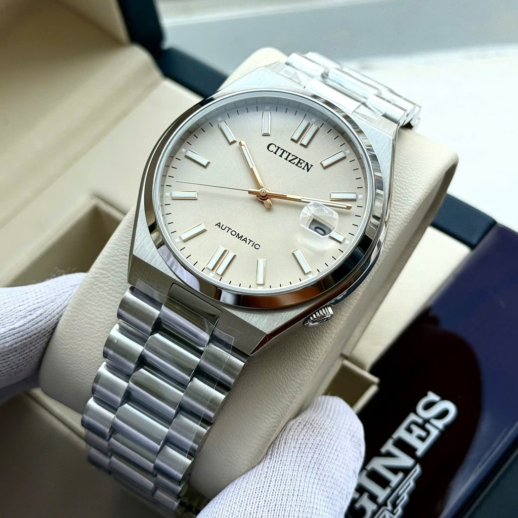 Đồng Hồ Nam Citizen Tsuyosa Automatic Mechanical Beige NJ0151-88W Size 40mm