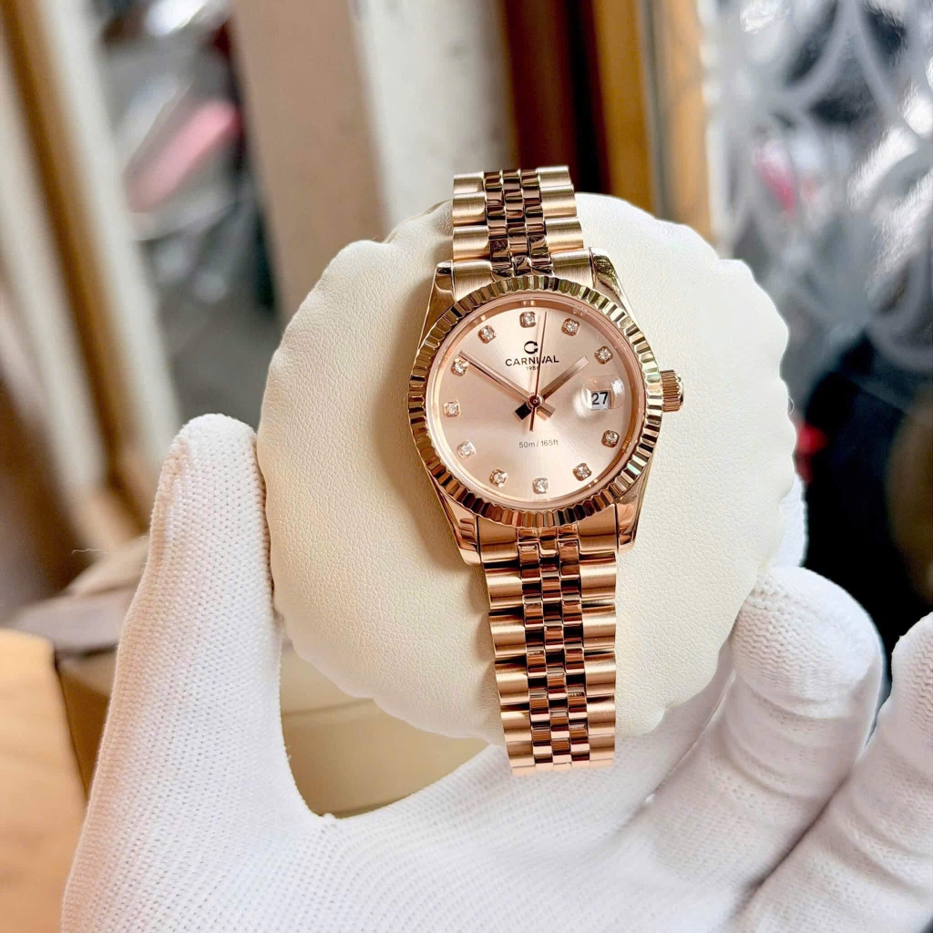 Đồng Hồ Nữ Carnival 8250L-VH-NN Màu Vàng Hồng Size 30mm Quartz Japan