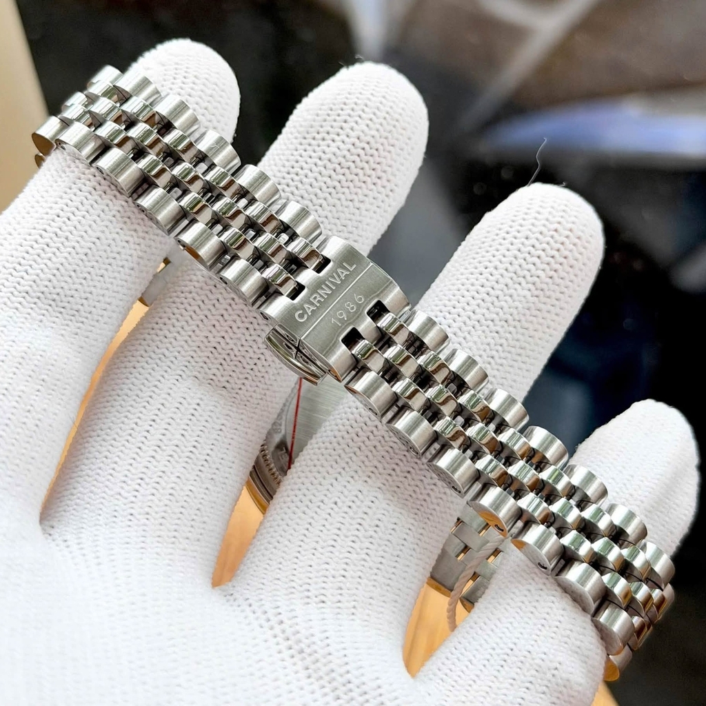 Đồng Hồ Nữ Carnival 8250L-VT-TX Dây Thép Silver Mặt Ombre Đen Xám Size 30mm Quartz Japan