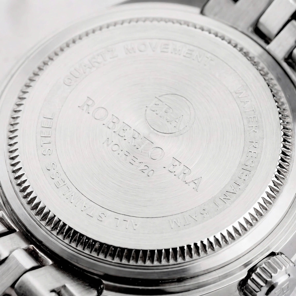 Đồng Hồ Nữ Roberto Era Dây Thép Silver Mặt Xám Niềng Khía Size 28mm RE1204