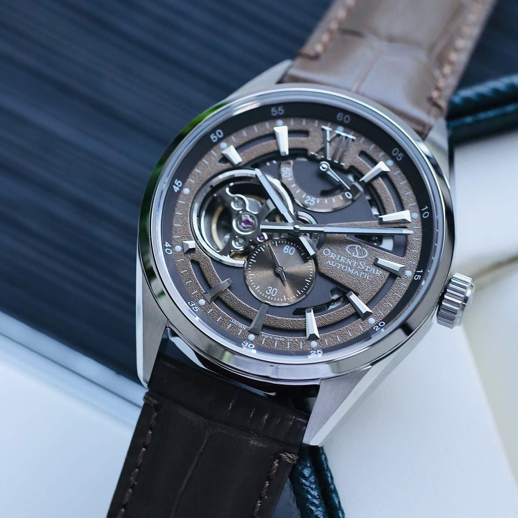 Đồng Hồ Nam Orient Star Skeleton Joker RK-AV0139Y Automatic Dây Da Nâu Size 41mm