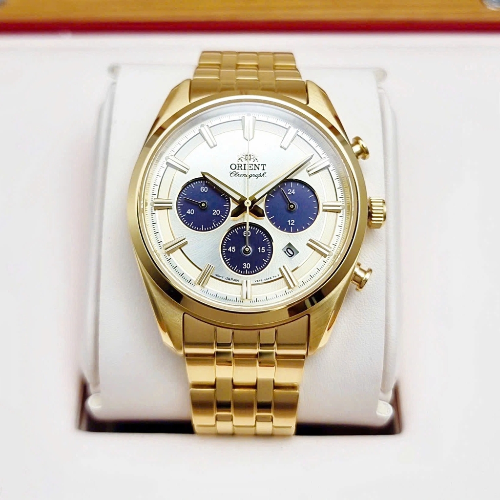 Đồng Hồ Nam Orient Quartz Solar Contemporary Chronograph RA-TX0301G10B Size 40mm