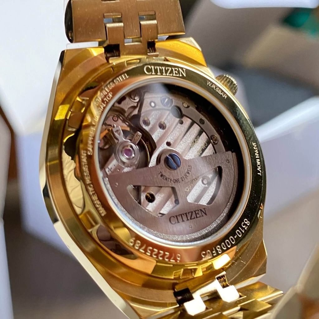 Đồng Hồ Nam Citizen Tsuyosa 60 40mm NK0022-50A Size 40mm Automatic Màu Vàng Mặt Trắng
