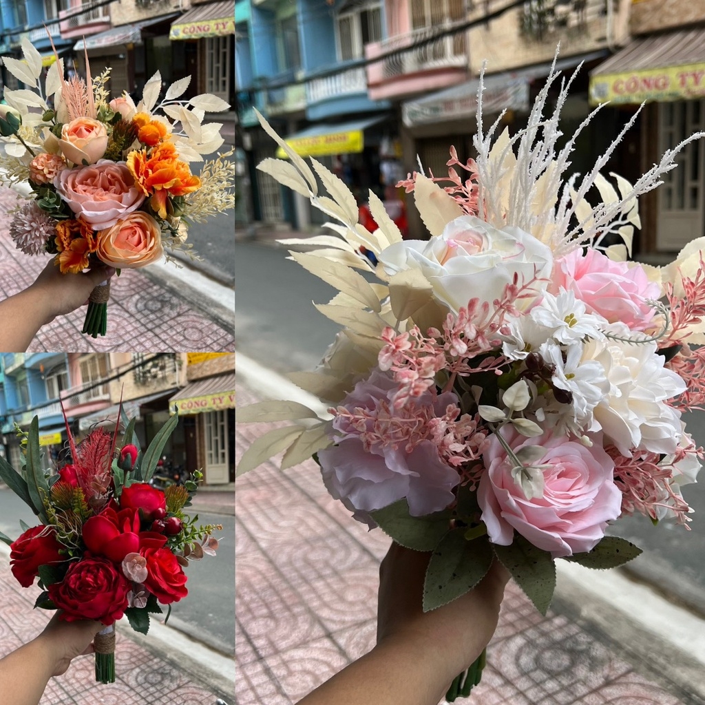 (MỚI) Hoa cưới cầm tay cô dâu cho các Studio chuyên nghiệp mẫu tháng 11-2021 số lượng ít Giangpkc