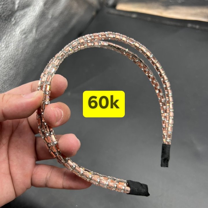 Băng đô phụ kiện tóc nữ hạt trai kèm dây đá hai vòng ấn tượng 5-2021 Giangpkc