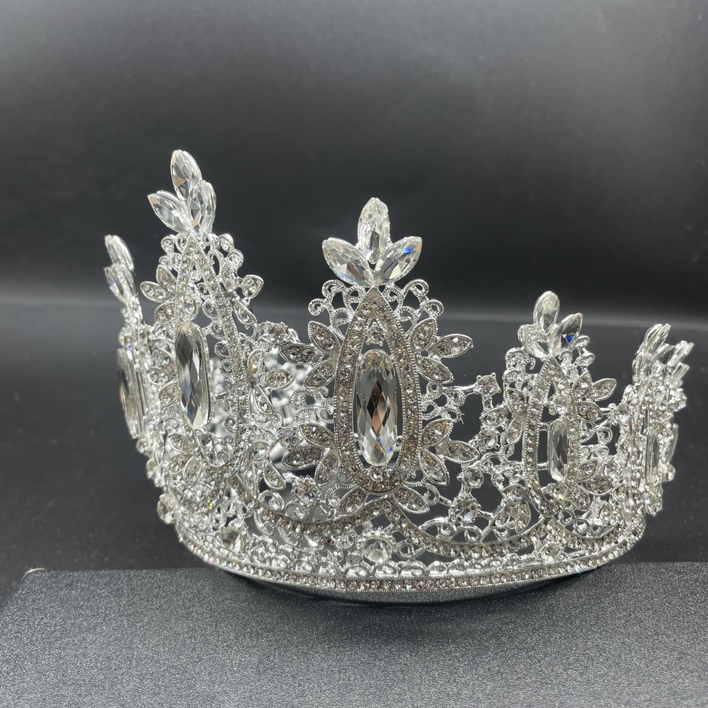 Vương miện trao giải hoa hậu dáng cao đá trắng cao 12cm  T6-2024  giangpkc-phu-kien-thoi-trang