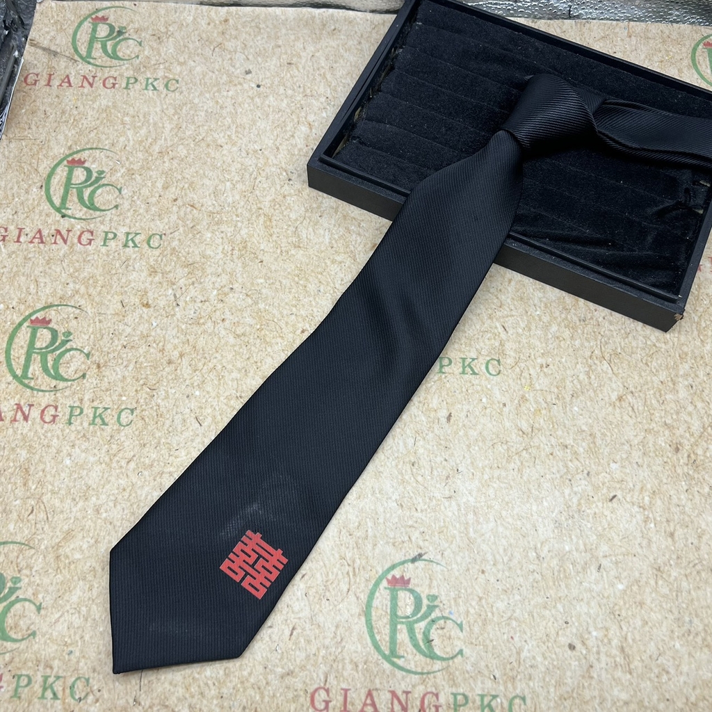 Cà vạt Trung Niên dành riêng cho đám cưới 2024 Giangpkc 8cm tự thắt chữ song hỷ giangpkc-phu-kien-thoi-trang