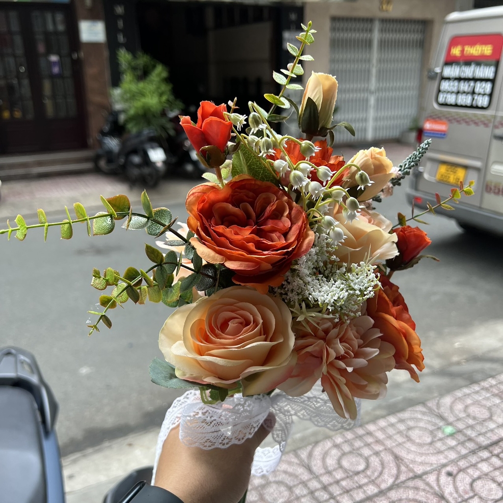 Hoa cưới cầm tay cô dâu cho các Studio chuyên nghiệp mẫu tháng 5-2023 số lượng ít Giangpkc  giangpkc-phu-kien-thoi-trang