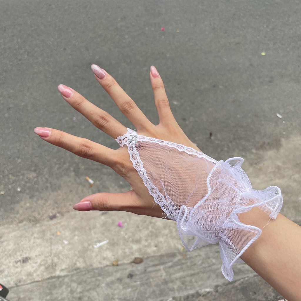Găng tay cô dâu xỏ ngón truyền thống đủ màu Giangpkc 2023  giangpkc-phu-kien-thoi-trang