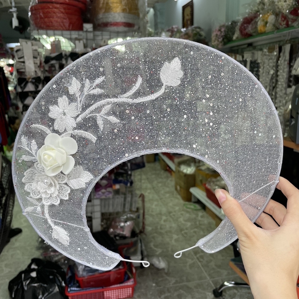Mấn lưới cô dâu đinh hoa sản phẩm thủ công TP HCM Giangpkc 12-2023  giangpkc-phu-kien-thoi-trang