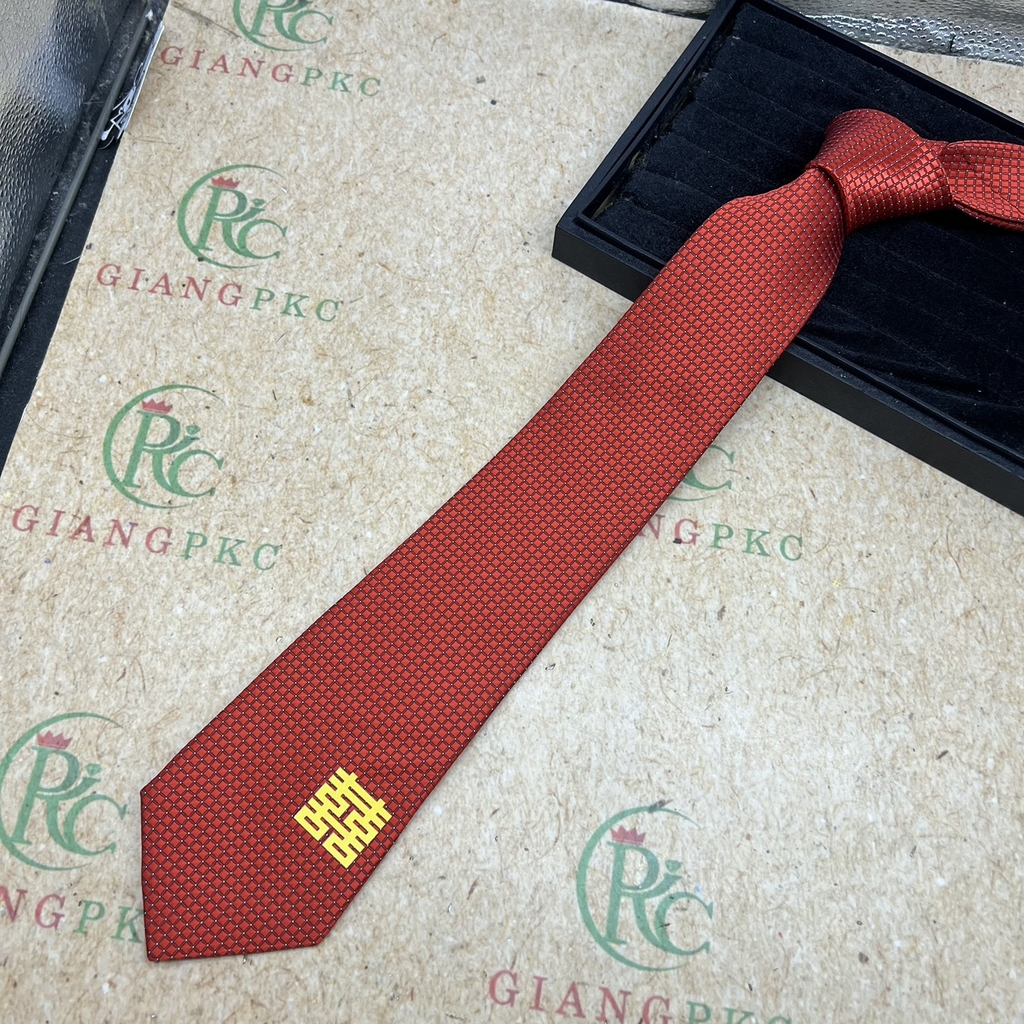 Cà vạt Trung Niên dành riêng cho đám cưới 2024 Giangpkc 8cm tự thắt chữ song hỷ giangpkc-phu-kien-thoi-trang