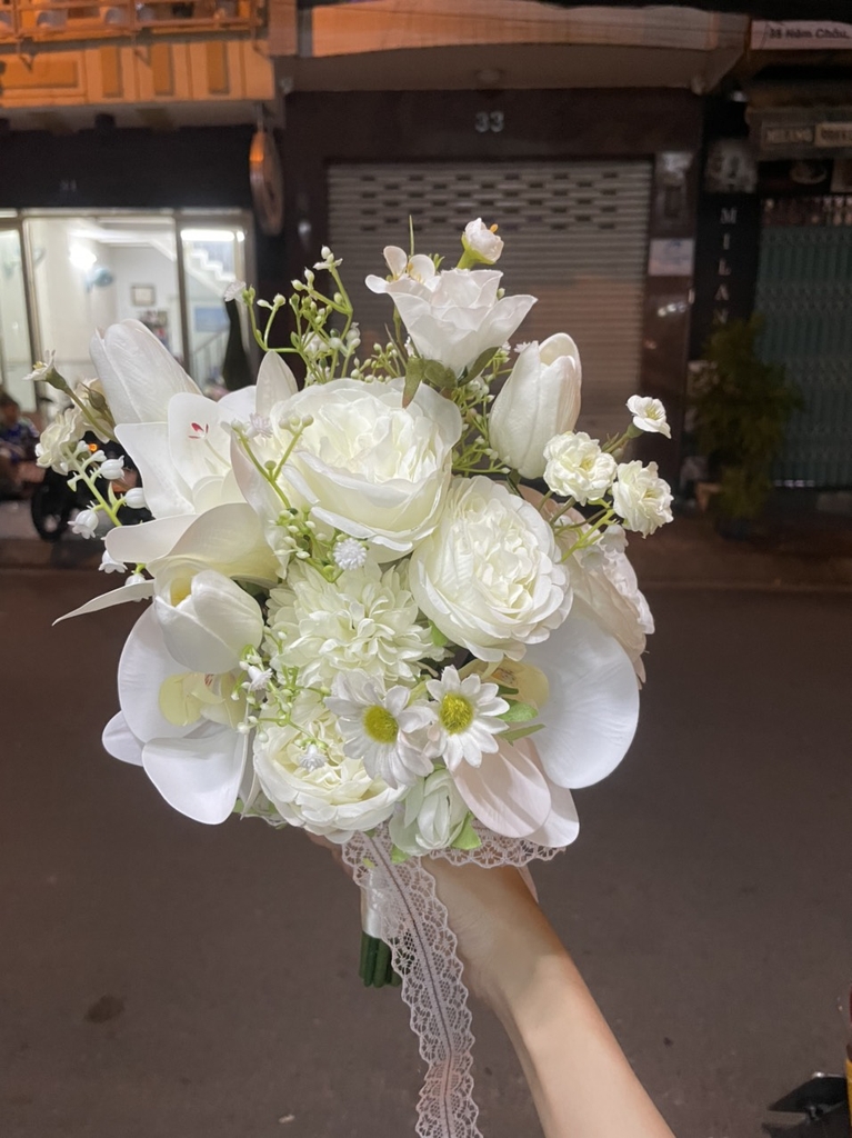 Hoa cưới Vải cầm tay chuẩn cho các tiệm áo cưới TPHCM Giangpkc 2023  giangpkc-phu-kien-thoi-trang