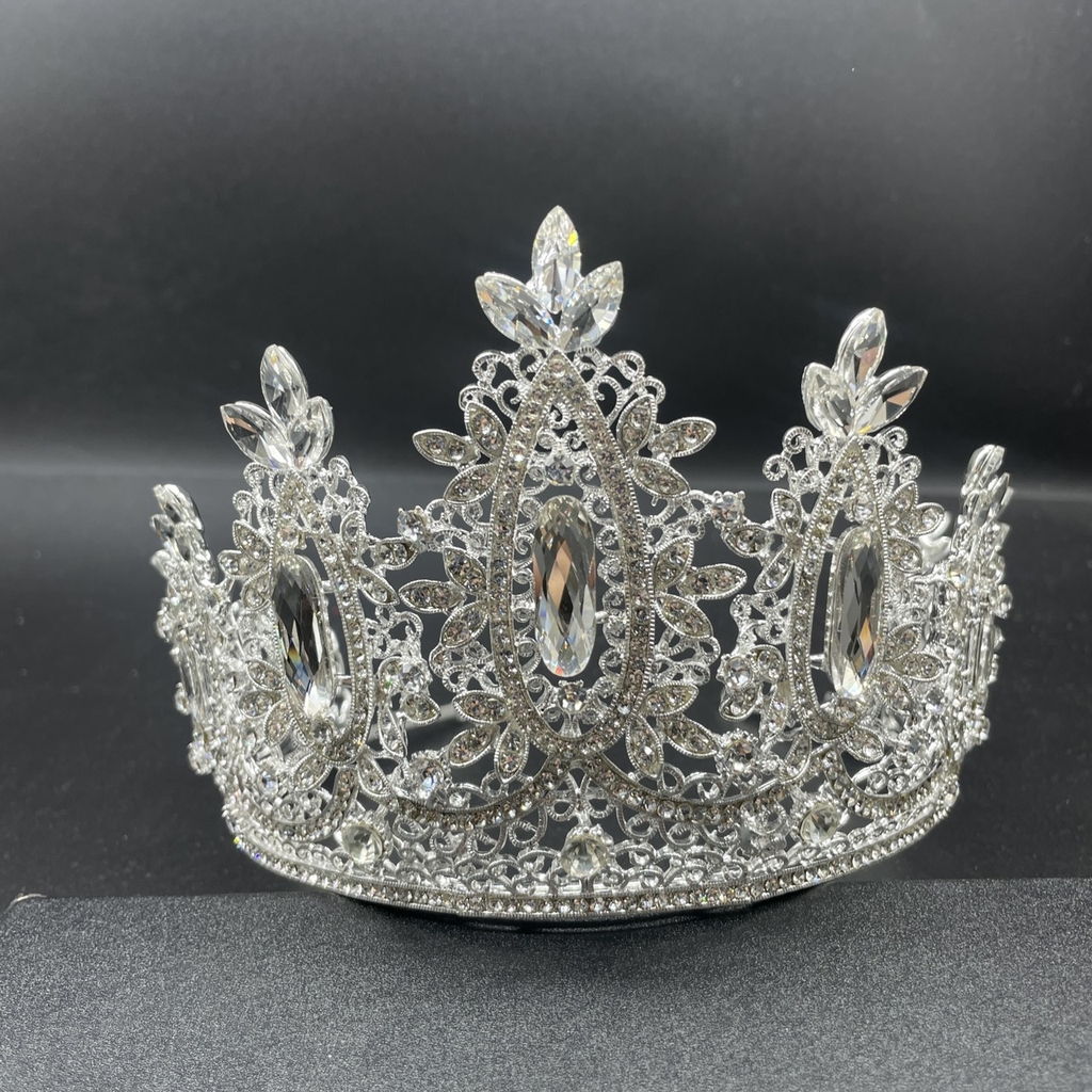 Vương miện trao giải hoa hậu dáng cao đá trắng cao 12cm  T6-2024  giangpkc-phu-kien-thoi-trang