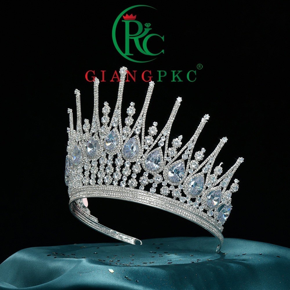 Vương Miện Triều Thiên Tia Đá Zincon Cao Cấp 14 cm - Khoảnh Khắc Lộng Lẫy Của Quý Cô giangpkc-phu-kien-thoi-trang