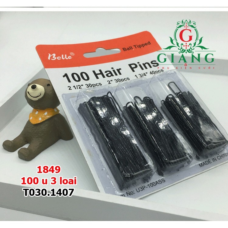 Kẹp u 100 cái (3 cỡ )