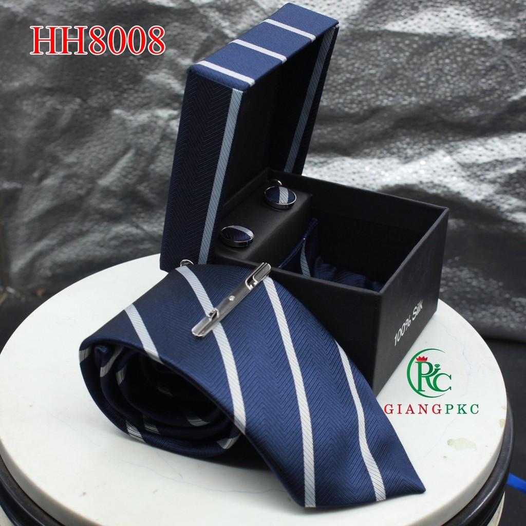 Cà vạt nam hộp 8cm hh008