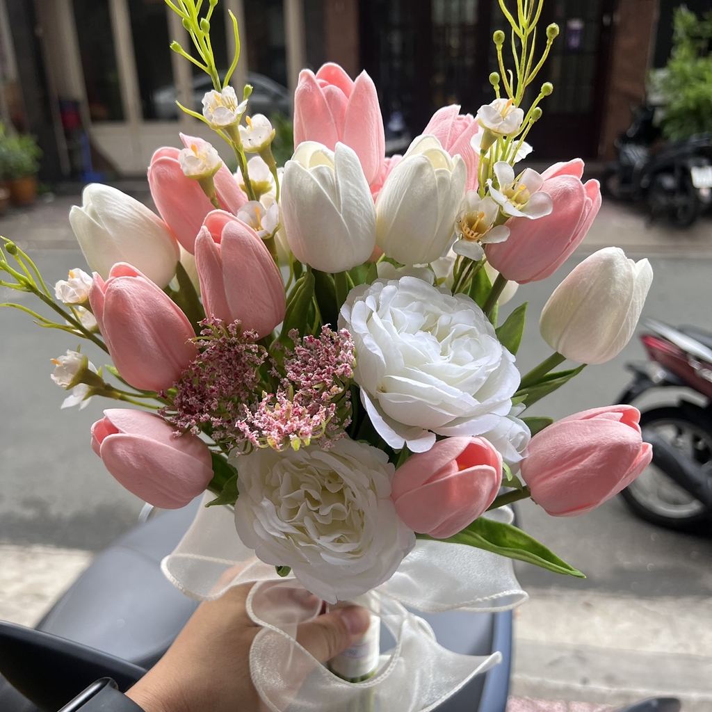 Hoa cưới cầm tay cô dâu T5-2023  Giangpkc  giangpkc-phu-kien-thoi-trang