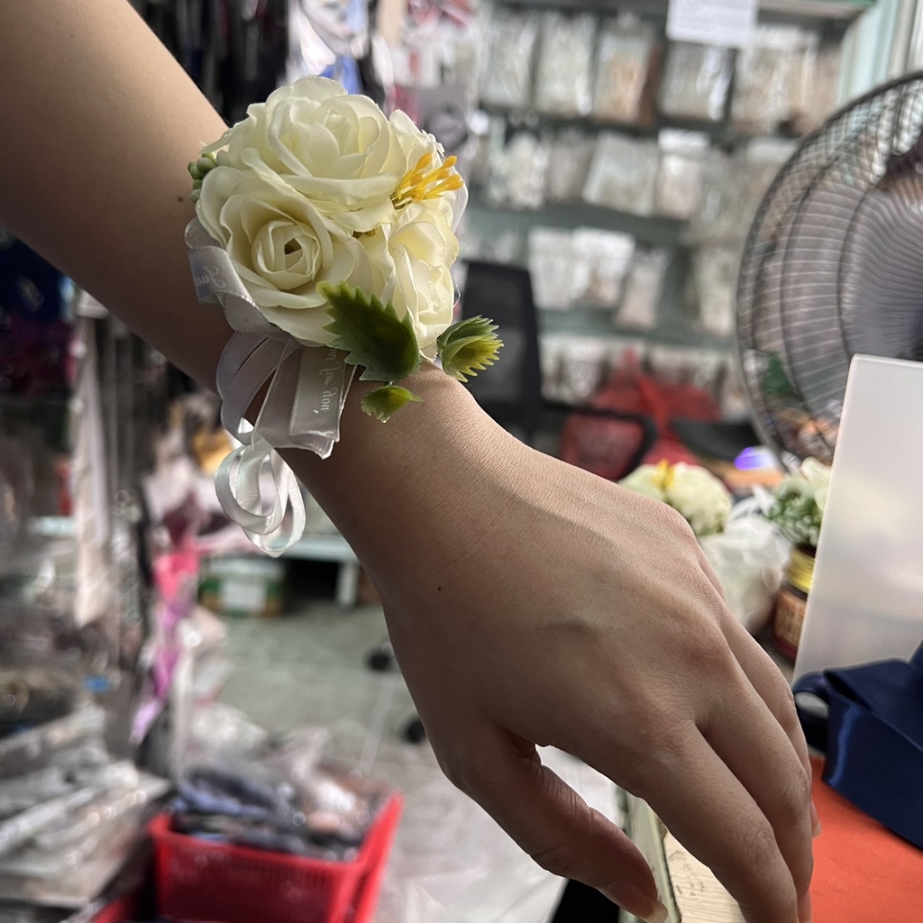 Vòng Hoa Đeo Cổ Tay Cô Dâu, Phù Dâu, Trang Trí Đám Cưới, Dự Tiệc Đi Dạ Hội  giangpkc-phu-kien-thoi-trang