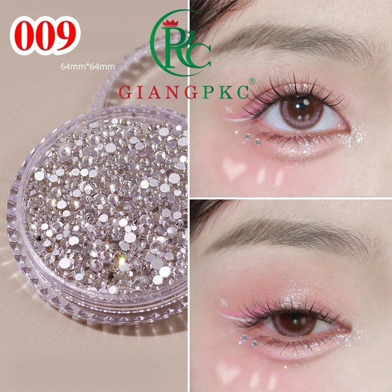 Đá đính mắt make up - miếng dán đính đá trang điểm cho mặt, mắt, tóc Giangpkc  giangpkc-phu-kien-thoi-trang