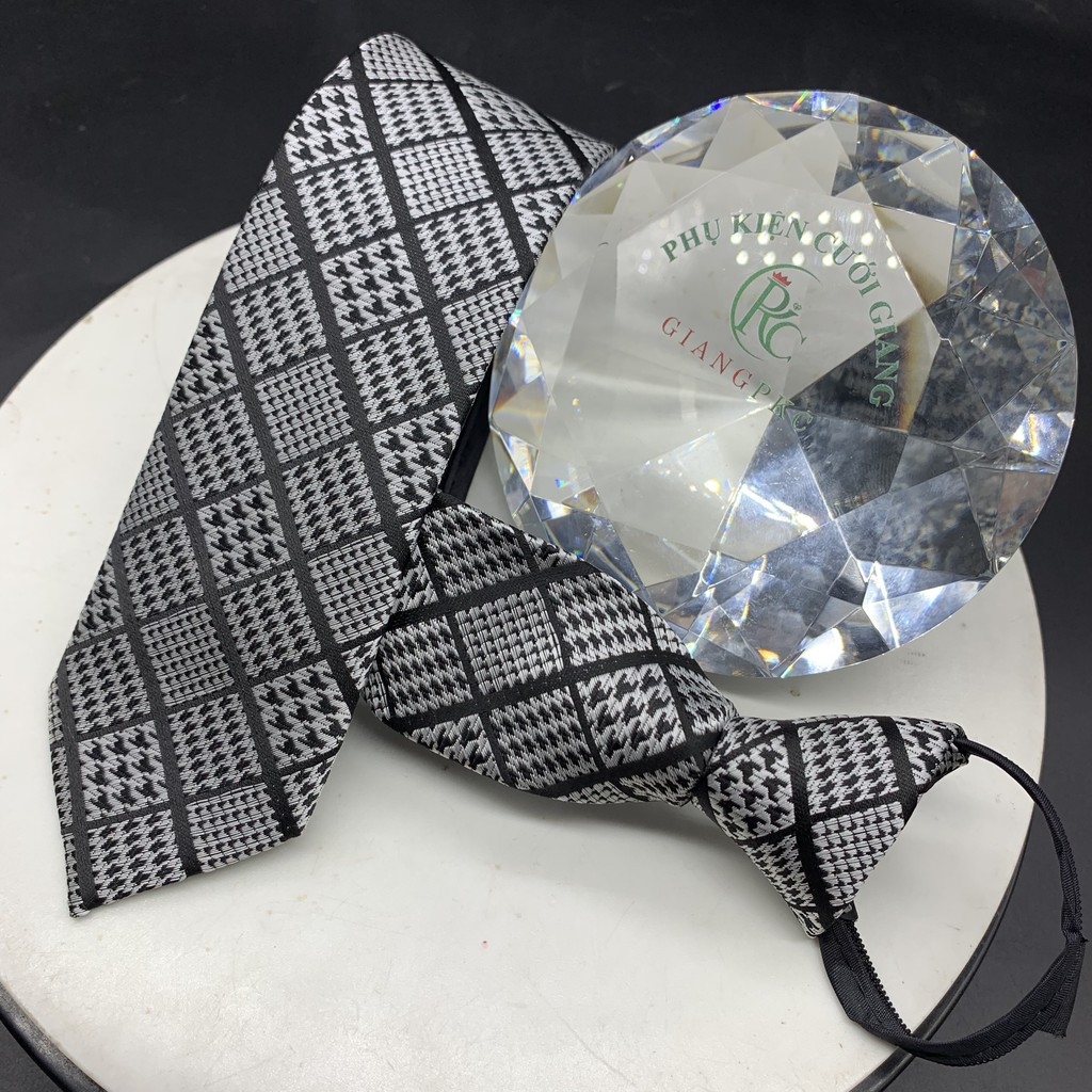 [HCM]Cà Vạt Nam GiangpkcThắt Sẵn, Dây Kéo, Bản nhỏ 6cm công sở Vải Silk Lụa 100%, 3 Lớp mẫu mới tháng 7-2021 Giangpkc