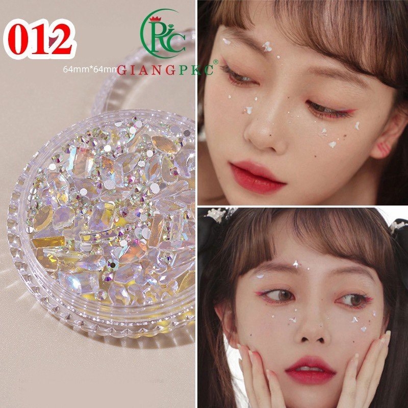 Đá đính mắt make up - miếng dán đính đá trang điểm cho mặt, mắt, tóc Giangpkc  giangpkc-phu-kien-thoi-trang