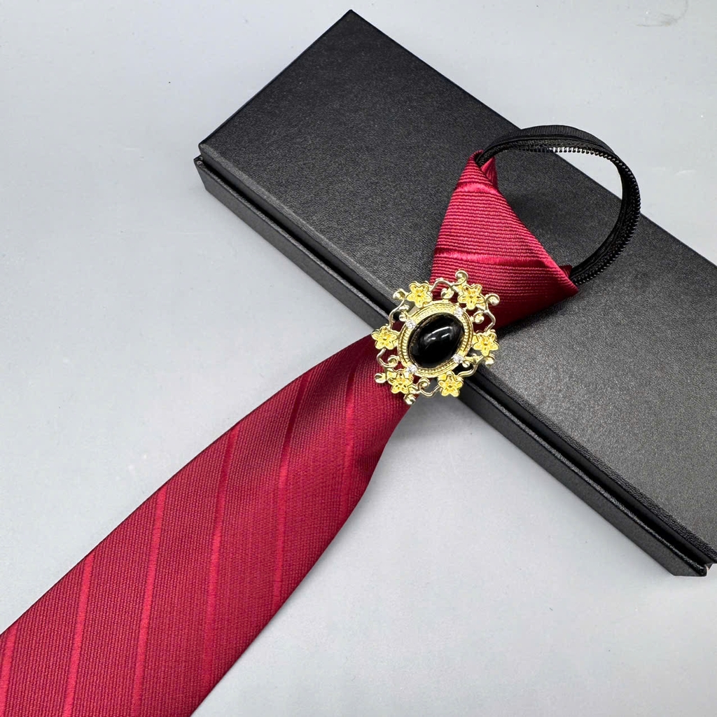 Cà vạt nam 8cm thắt sẵn Trung niên trang trí kiểu tổng tài  giangpkc-phu-kien-thoi-trang
