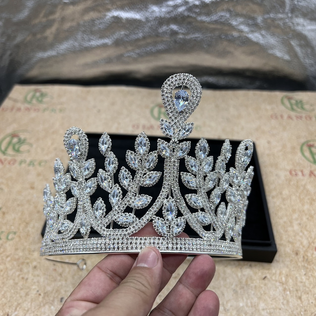Vương miện các cuộc Thi Thanh Lịch đá đẹp cao 10 cm mẫu T9 2022 Giangpkc  giangpkc-phu-kien-thoi-trang