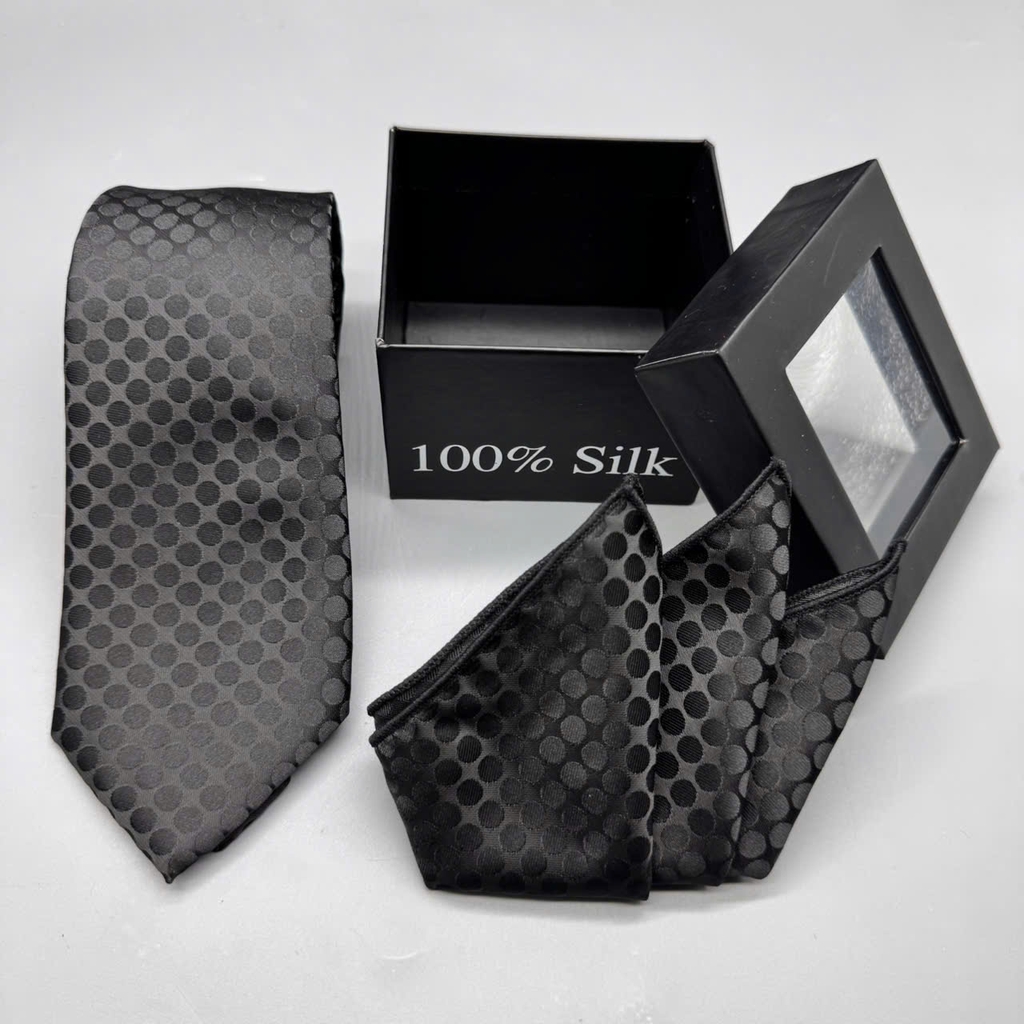 Hộp Cà vạt nam cao cấp 7cm khăn và cà vạt tự thắt tặng kèm kẹp cà vạt 70k  giangpkc-phu-kien-thoi-trang