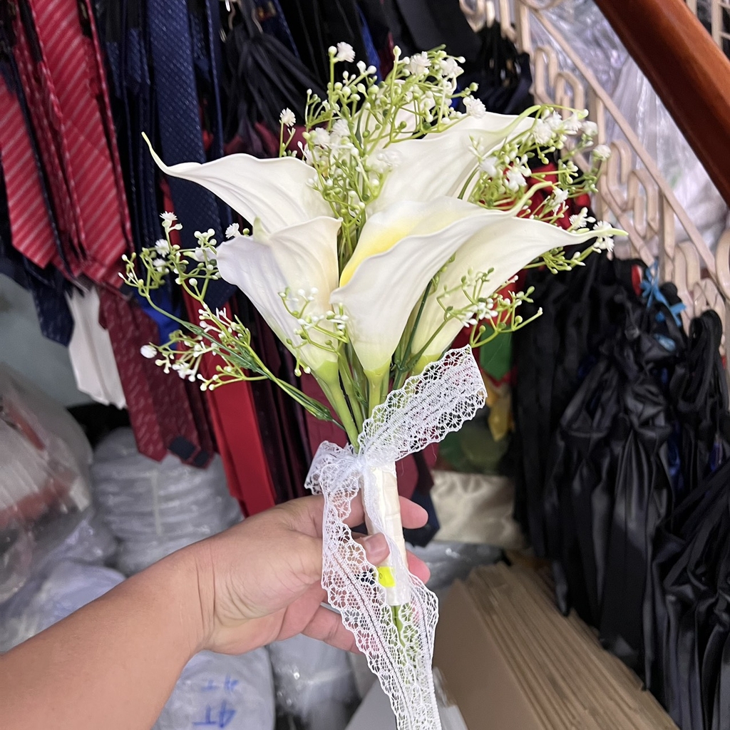 Hoa Cưới Rum Trắng vàng cầm tay  Cô Dâu Sang Trọng  giangpkc-phu-kien-thoi-trang Giangpkc TP HCM 22023