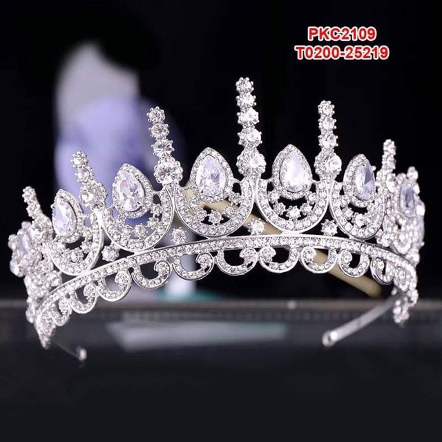 Vương miện cô dâu mẫu mới tháng 2 xi mẫu đính hạt cao cấp không đen - phụ kiện cưới giAng