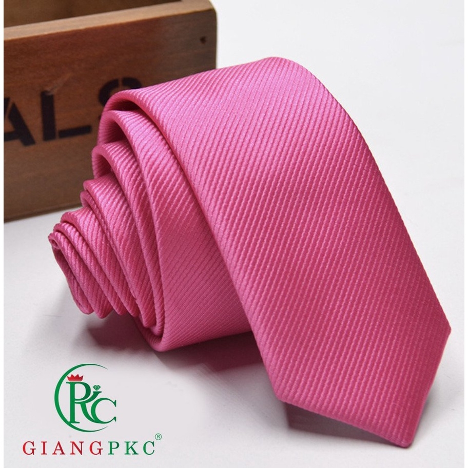 Cà vạt nam  phụ kiện nam cao cấp thanh niên công sở coton dầy 3 lớp nhuộm màu thủ công dệt nổi thời trang ấn tượng Giang