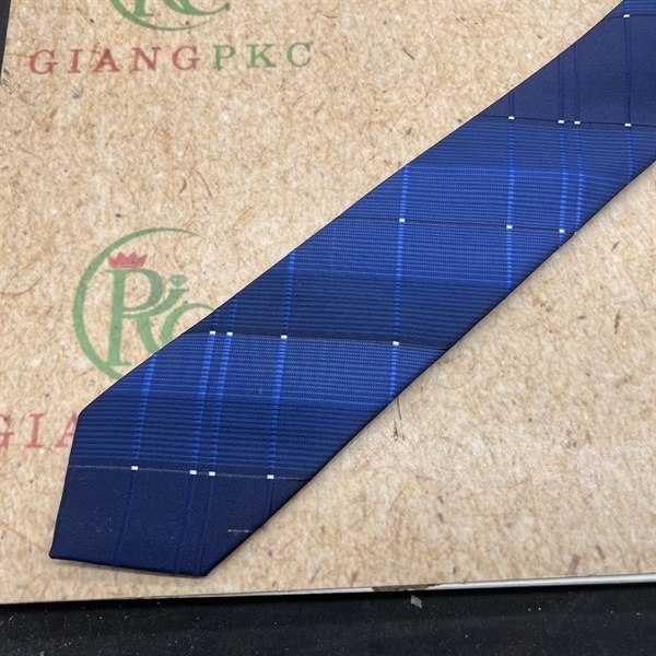Cà vạt nam mẫu thắt sẵn dây kéo 6cm cao cấp màu xanh chấm trắng mới nhất 2023 Giangpkc