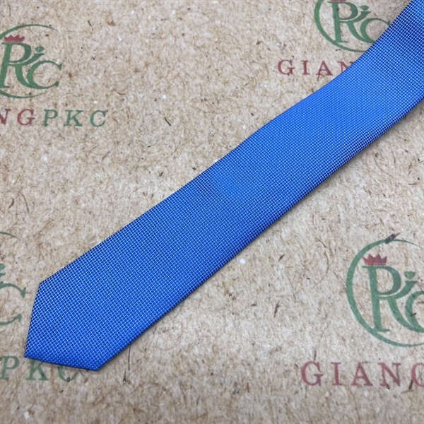 Cà vạt nam mẫu thắt sẵn dây kéo 6cm màu xanh sáng gân trơn mẫu mới nhất 2023 Giangpkc