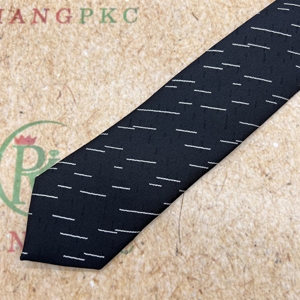 Cà vạt nam mẫu thắt sẵn dây kéo 6cm màu đen xước mưa mới nhất 2023 Giangpkc