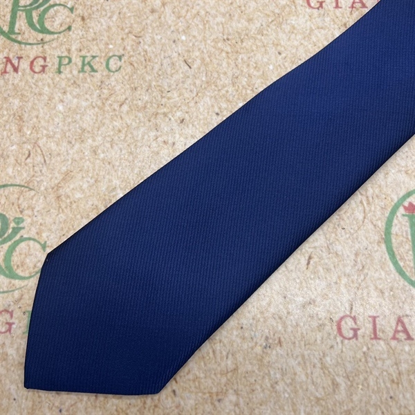 Cà vạt nam màu xanh đen kẻ tăm trơn thắt sẵn dây kéo 8cm sang trọng mới 2023 Giangpkc