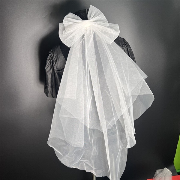 Khăn voan cô dâu nơ xòe dễ thương dài 75cm mẫu mới t8-2023 Giangpkc