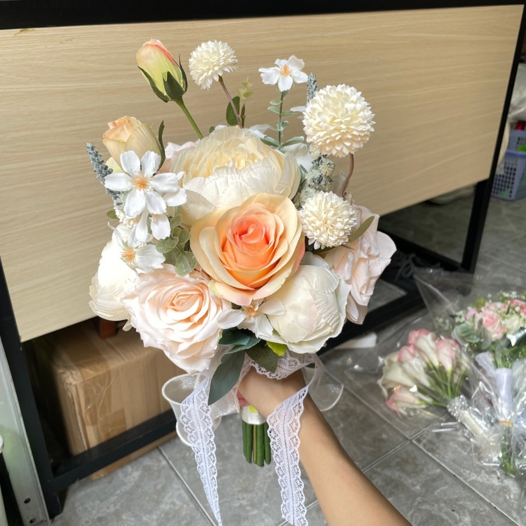 (MỚI) Hoa cưới cầm tay cô dâu cho các Studio chuyên nghiệp mẫu tháng 11-2021 số lượng ít Giangpkc