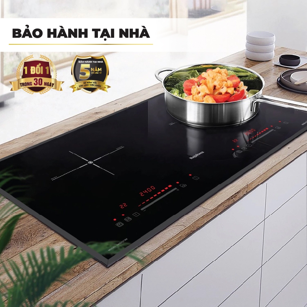 Bếp điện từ đôi Inverter Nagakawa NAG1213M công suất 4400W