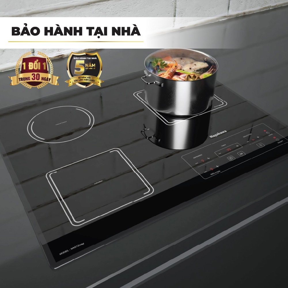 Bếp 3 lò điện từ hồng ngoại Nagakawa NAG1253M