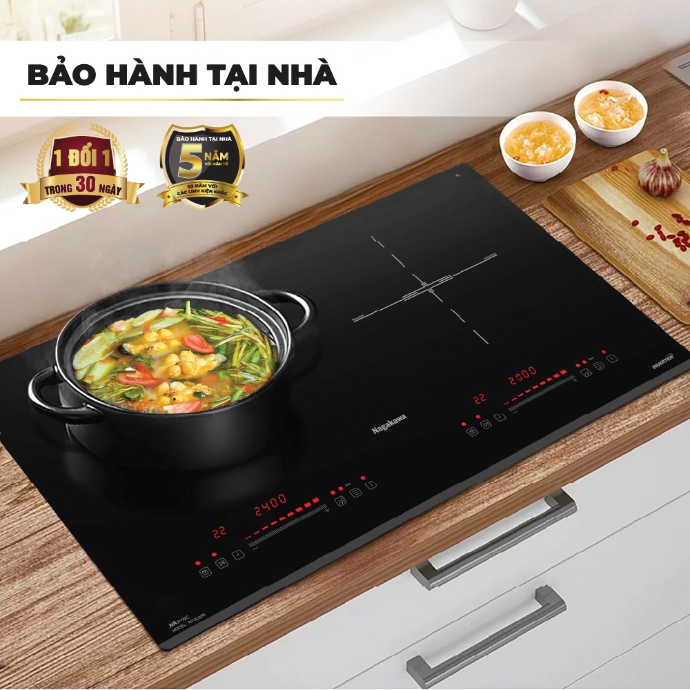Bếp đôi điện từ Nagakawa NK2C02M