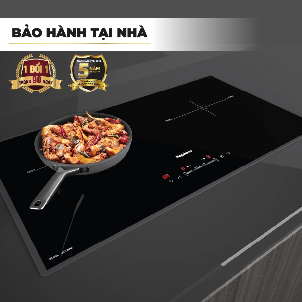 Bếp đôi điện từ Nagakawa UltraSlim NK2C28M