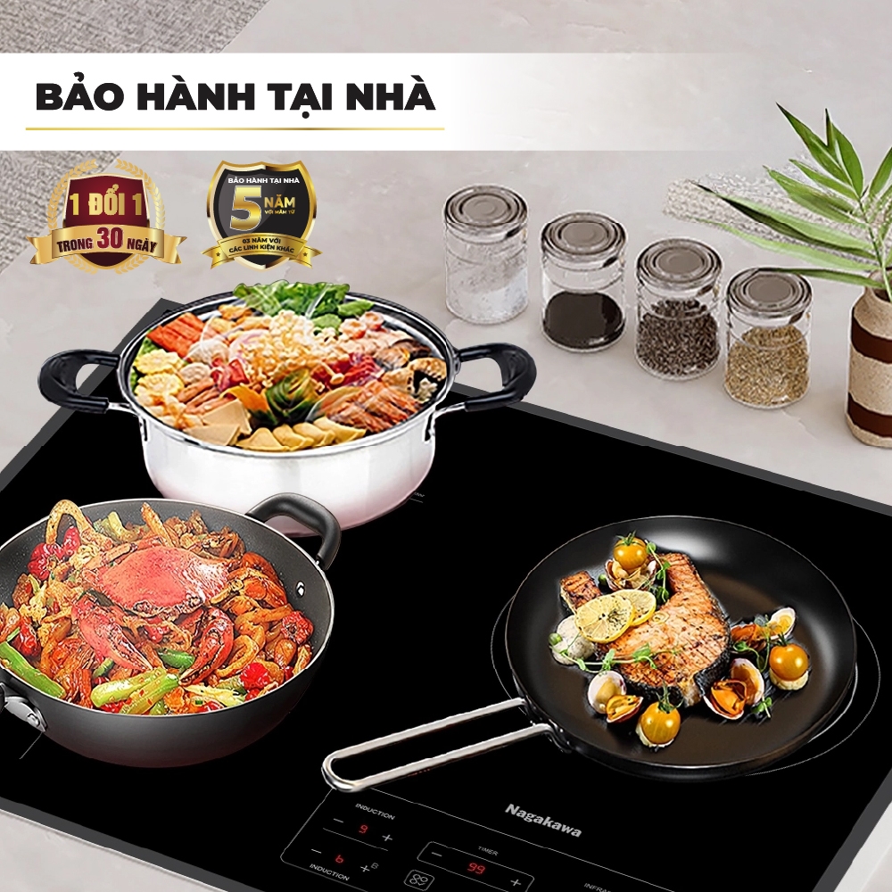 Bếp đôi điện từ Nagakawa NK3F01M