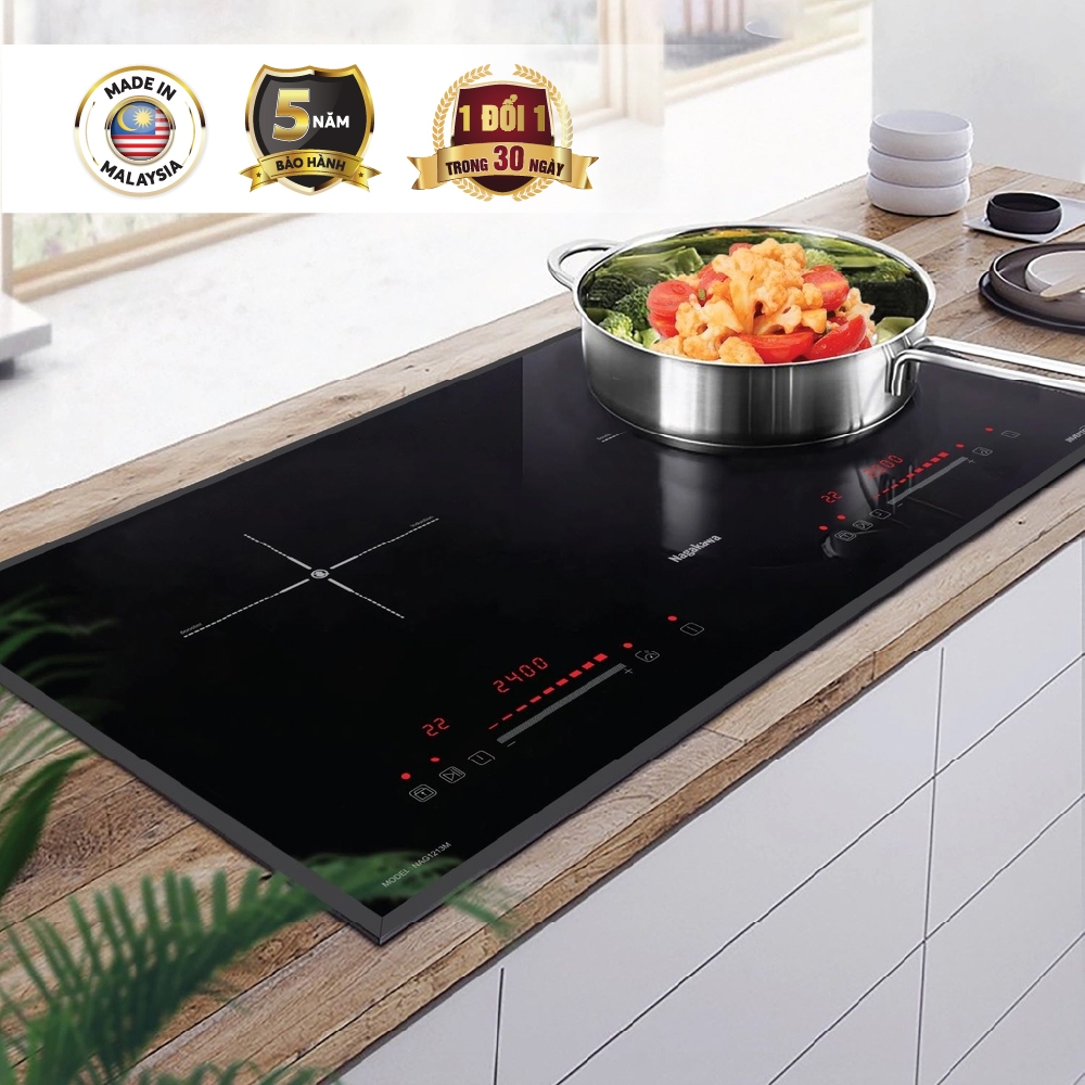 Bếp điện từ đôi Inverter Nagakawa NAG1213M công suất 4400W