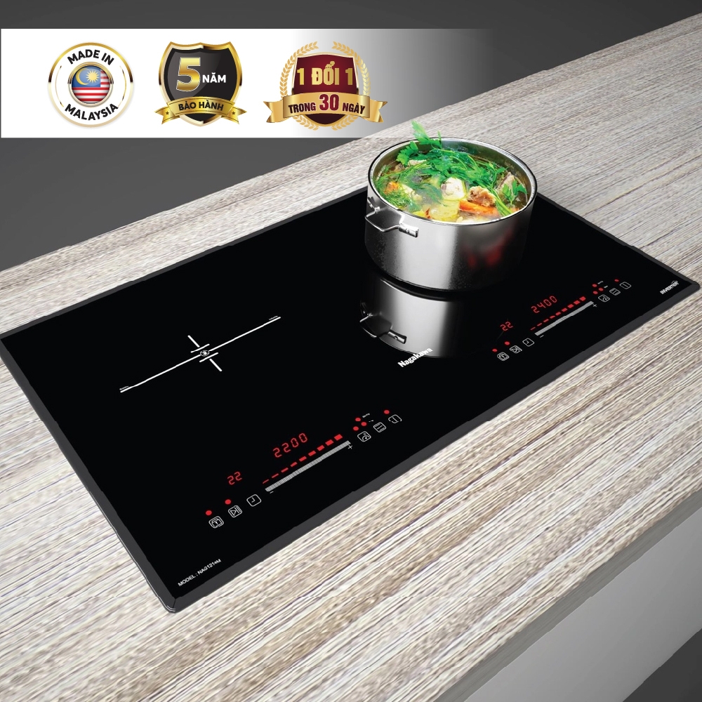 Bếp điện từ đôi Inverter Nagakawa NAG1214M công suất 4800W