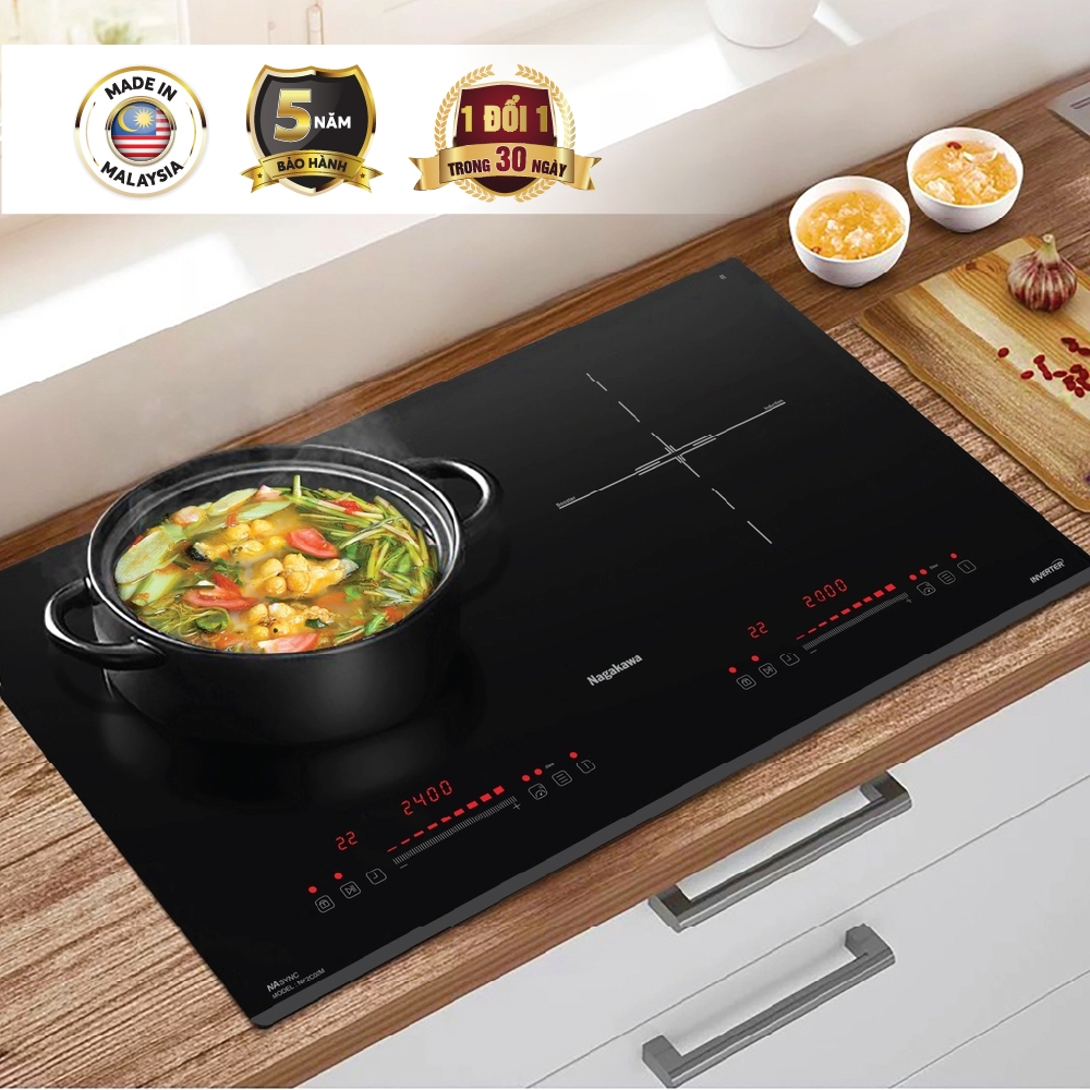Bếp đôi điện từ Nagakawa NK2C02M